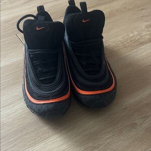 Nike Kids Black and Orange Sneakers
